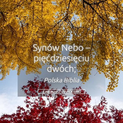 Picture 05 - Ezdrasza 2:29 POLUBG - Synów Nebo – pięćdziesięciu - Bible Verse Picture