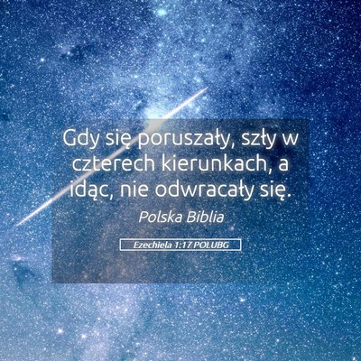 Picture 05 - Ezechiela 1:17 POLUBG - Gdy się poruszały, szły w czterech kierunkach, - Bible Verse Picture