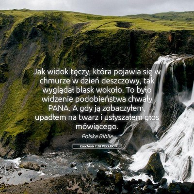 Picture 05 - Ezechiela 1:28 POLUBG - Jak widok tęczy, która pojawia się w chmurze w - Bible Verse Picture
