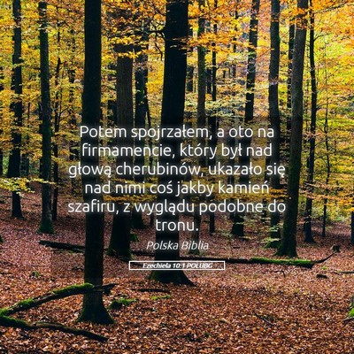Picture 05 - Ezechiela 10:1 POLUBG - Potem spojrzałem, a oto na firmamencie, który - Bible Verse Picture