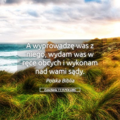 Picture 05 - Ezechiela 11:9 POLUBG - A wyprowadzę was z niego, wydam was w ręce - Bible Verse Picture