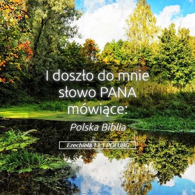 Picture 05 - Ezechiela 13:1 POLUBG - I doszło do mnie słowo PANA - Bible Verse Picture