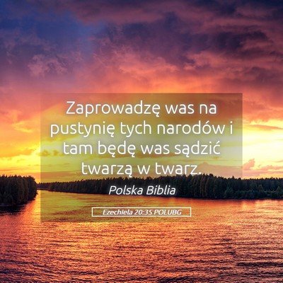 Picture 05 - Ezechiela 20:35 POLUBG - Zaprowadzę was na pustynię tych narodów i tam - Bible Verse Picture