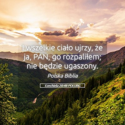 Picture 05 - Ezechiela 20:48 POLUBG - I wszelkie ciało ujrzy, że ja, PAN, go - Bible Verse Picture