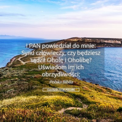 Picture 05 - Ezechiela 23:36 POLUBG - I PAN powiedział do mnie: Synu człowieczy, czy - Bible Verse Picture