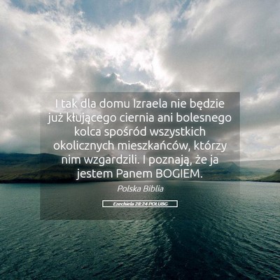 Picture 05 - Ezechiela 28:24 POLUBG - I tak dla domu Izraela nie będzie już - Bible Verse Picture