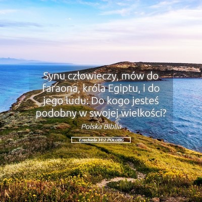 Picture 05 - Ezechiela 31:2 POLUBG - Synu człowieczy, mów do faraona, króla Egiptu, - Bible Verse Picture