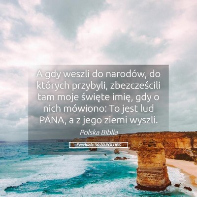 Picture 05 - Ezechiela 36:20 POLUBG - A gdy weszli do narodów, do których przybyli, - Bible Verse Picture