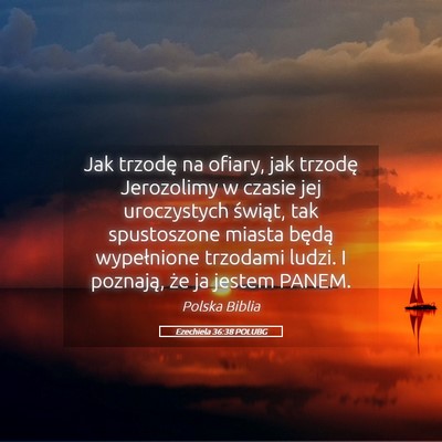 Picture 05 - Ezechiela 36:38 POLUBG - Jak trzodę na ofiary, jak trzodę Jerozolimy w - Bible Verse Picture