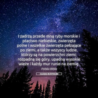 Picture 05 - Ezechiela 38:20 POLUBG - I zadrżą przede mną ryby morskie i ptactwo - Bible Verse Picture