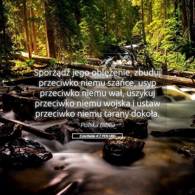 Picture 05 - Ezechiela 4:2 POLUBG - Sporządź jego oblężenie, zbuduj przeciwko - Bible Verse Picture