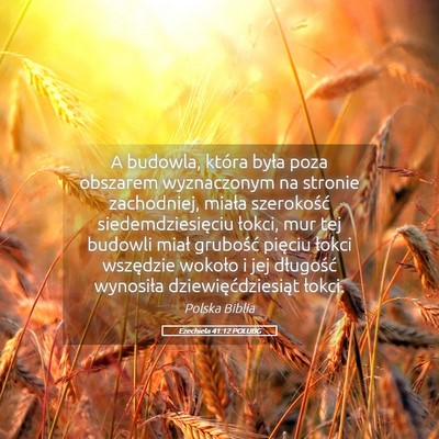 Picture 05 - Ezechiela 41:12 POLUBG - A budowla, która była poza obszarem wyznaczonym - Bible Verse Picture