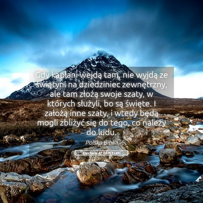 Picture 05 - Ezechiela 42:14 POLUBG - Gdy kapłani wejdą tam, nie wyjdą ze świątyni - Bible Verse Picture