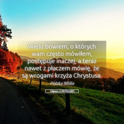 Picture 05 - Filipian 3:18 POLUBG - Wielu bowiem, o których wam często mówiłem, - Bible Verse Picture