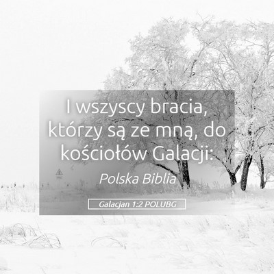 Picture 05 - Galacjan 1:2 POLUBG - I wszyscy bracia, którzy są ze mną, do - Bible Verse Picture