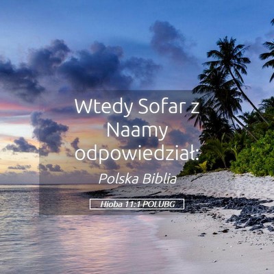 Picture 05 - Hioba 11:1 POLUBG - Wtedy Sofar z Naamy - Bible Verse Picture