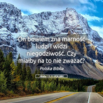 Picture 05 - Hioba 11:11 POLUBG - On bowiem zna marność ludzi i widzi - Bible Verse Picture