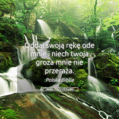 Picture 05 - Hioba 13:21 POLUBG - Oddal swoją rękę ode mnie i niech twoja groza - Bible Verse Picture
