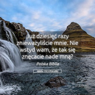 Picture 05 - Hioba 19:3 POLUBG - Już dziesięć razy znieważyliście mnie. Nie - Bible Verse Picture