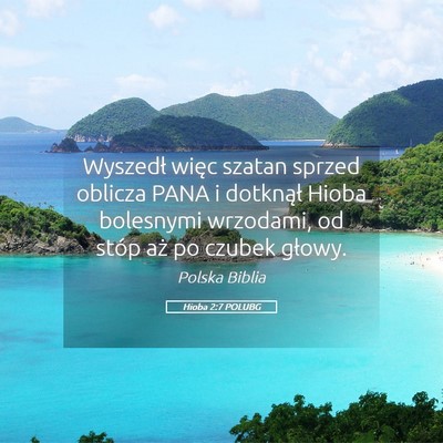 Picture 05 - Hioba 2:7 POLUBG - Wyszedł więc szatan sprzed oblicza PANA i - Bible Verse Picture