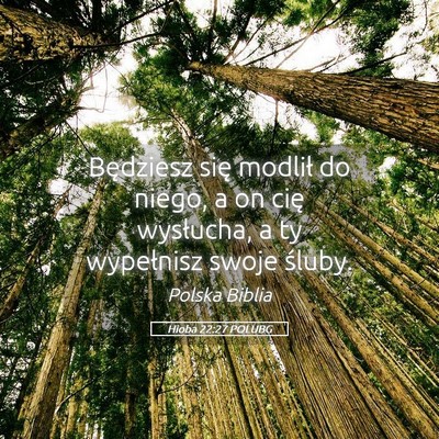 Picture 05 - Hioba 22:27 POLUBG - Będziesz się modlił do niego, a on cię - Bible Verse Picture