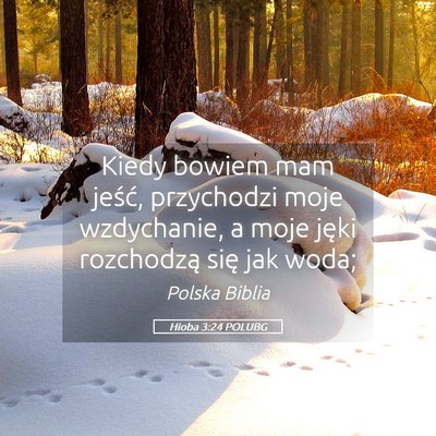 Picture 05 - Hioba 3:24 POLUBG - Kiedy bowiem mam jeść, przychodzi moje - Bible Verse Picture