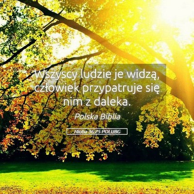 Picture 05 - Hioba 36:25 POLUBG - Wszyscy ludzie je widzą, człowiek przypatruje - Bible Verse Picture