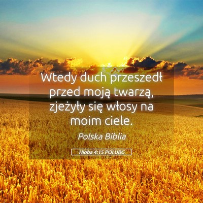 Picture 05 - Hioba 4:15 POLUBG - Wtedy duch przeszedł przed moją twarzą, - Bible Verse Picture