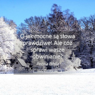 Picture 05 - Hioba 6:25 POLUBG - O jak mocne są słowa prawdziwe! Ale cóż - Bible Verse Picture