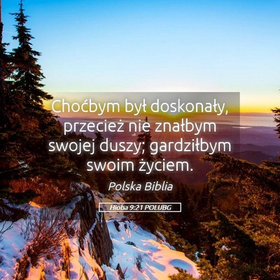 Picture 05 - Hioba 9:21 POLUBG - Choćbym był doskonały, przecież nie znałbym - Bible Verse Picture