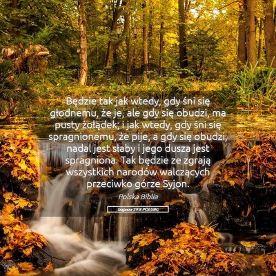 Picture 05 - Izajasza 29:8 POLUBG - Będzie tak jak wtedy, gdy śni się głodnemu, - Bible Verse Picture