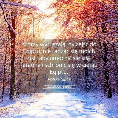Picture 05 - Izajasza 30:2 POLUBG - Którzy wyruszają, by zejść do Egiptu, nie - Bible Verse Picture