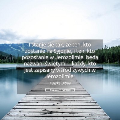 Picture 05 - Izajasza 4:3 POLUBG - I stanie się tak, że ten, kto zostanie na - Bible Verse Picture