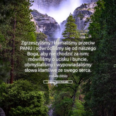 Picture 05 - Izajasza 59:13 POLUBG - Zgrzeszyliśmy i kłamaliśmy przeciw PANU i - Bible Verse Picture