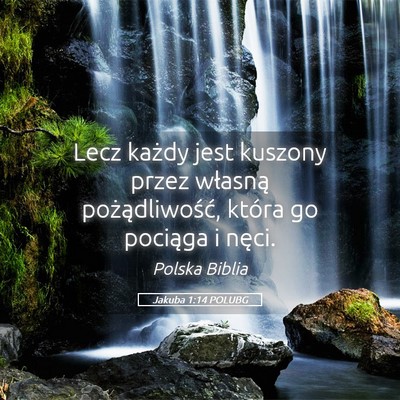 Picture 05 - Jakuba 1:14 POLUBG - Lecz każdy jest kuszony przez własną - Bible Verse Picture