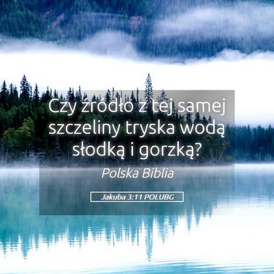 Picture 05 - Jakuba 3:11 POLUBG - Czy źródło z tej samej szczeliny tryska wodą - Bible Verse Picture