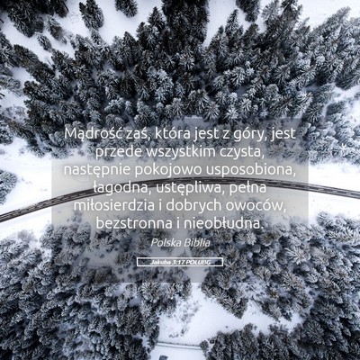 Picture 05 - Jakuba 3:17 POLUBG - Mądrość zaś, która jest z góry, jest przede - Bible Verse Picture