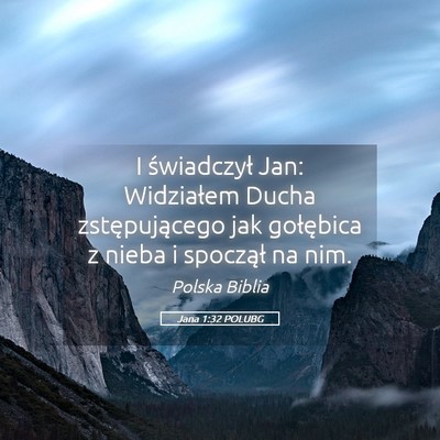 Picture 05 - Jana 1:32 POLUBG - I świadczył Jan: Widziałem Ducha - Bible Verse Picture