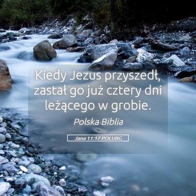 Picture 05 - Jana 11:17 POLUBG - Kiedy Jezus przyszedł, zastał go już cztery - Bible Verse Picture