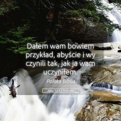 Picture 05 - Jana 13:15 POLUBG - Dałem wam bowiem przykład, abyście i wy - Bible Verse Picture