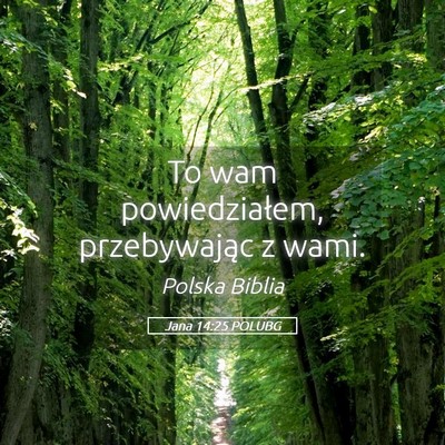 Picture 05 - Jana 14:25 POLUBG - To wam powiedziałem, przebywając z - Bible Verse Picture