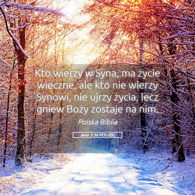 Picture 05 - Jana 3:36 POLUBG - Kto wierzy w Syna, ma życie wieczne, ale kto nie - Bible Verse Picture