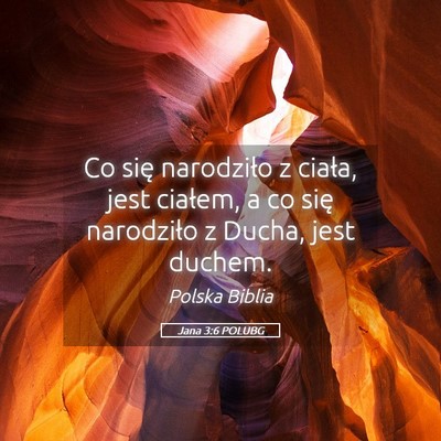 Picture 05 - Jana 3:6 POLUBG - Co się narodziło z ciała, jest ciałem, a co - Bible Verse Picture