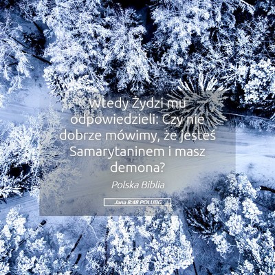 Picture 05 - Jana 8:48 POLUBG - Wtedy Żydzi mu odpowiedzieli: Czy nie dobrze - Bible Verse Picture