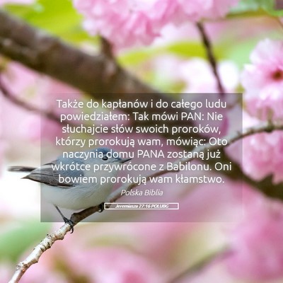 Picture 05 - Jeremiasza 27:16 POLUBG - Także do kapłanów i do całego ludu - Bible Verse Picture