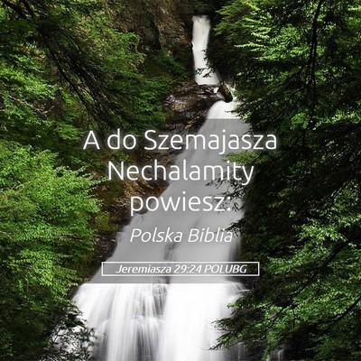 Picture 05 - Jeremiasza 29:24 POLUBG - A do Szemajasza Nechalamity - Bible Verse Picture