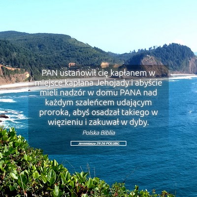 Picture 05 - Jeremiasza 29:26 POLUBG - PAN ustanowił cię kapłanem w miejsce kapłana - Bible Verse Picture