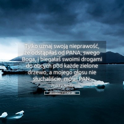 Picture 05 - Jeremiasza 3:13 POLUBG - Tylko uznaj swoją nieprawość, że - Bible Verse Picture