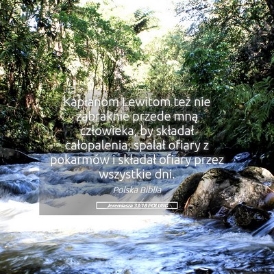 Picture 05 - Jeremiasza 33:18 POLUBG - Kapłanom Lewitom też nie zabraknie przede mną - Bible Verse Picture