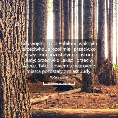 Picture 05 - Jeremiasza 34:7 POLUBG - Gdy wojsko króla Babilonu walczyło przeciwko - Bible Verse Picture